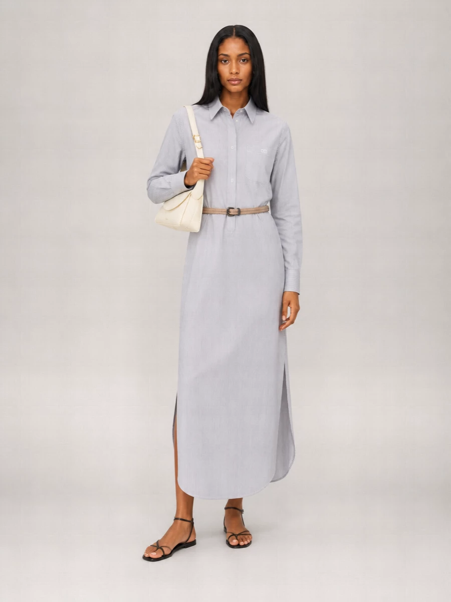Celine Maxi Shirt Dress