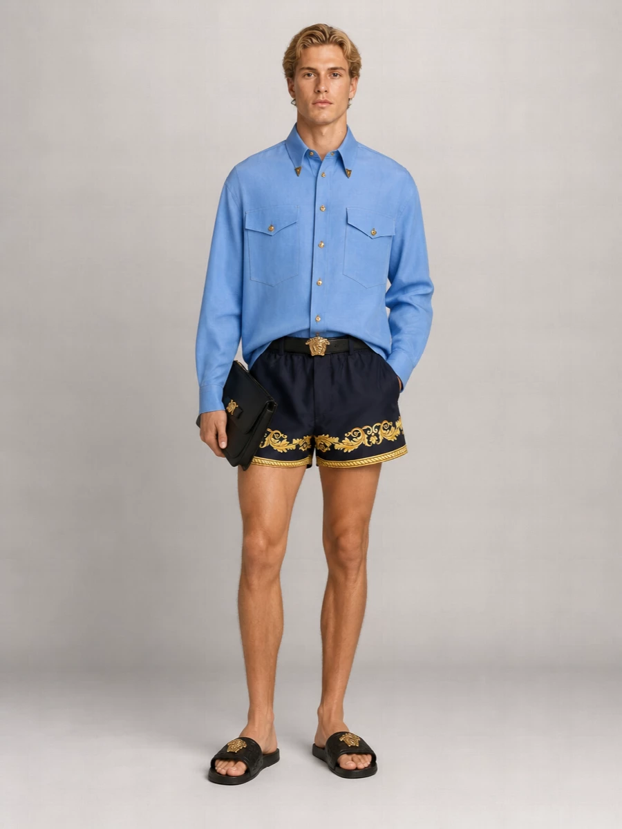 Versace Polyester Swim Shorts