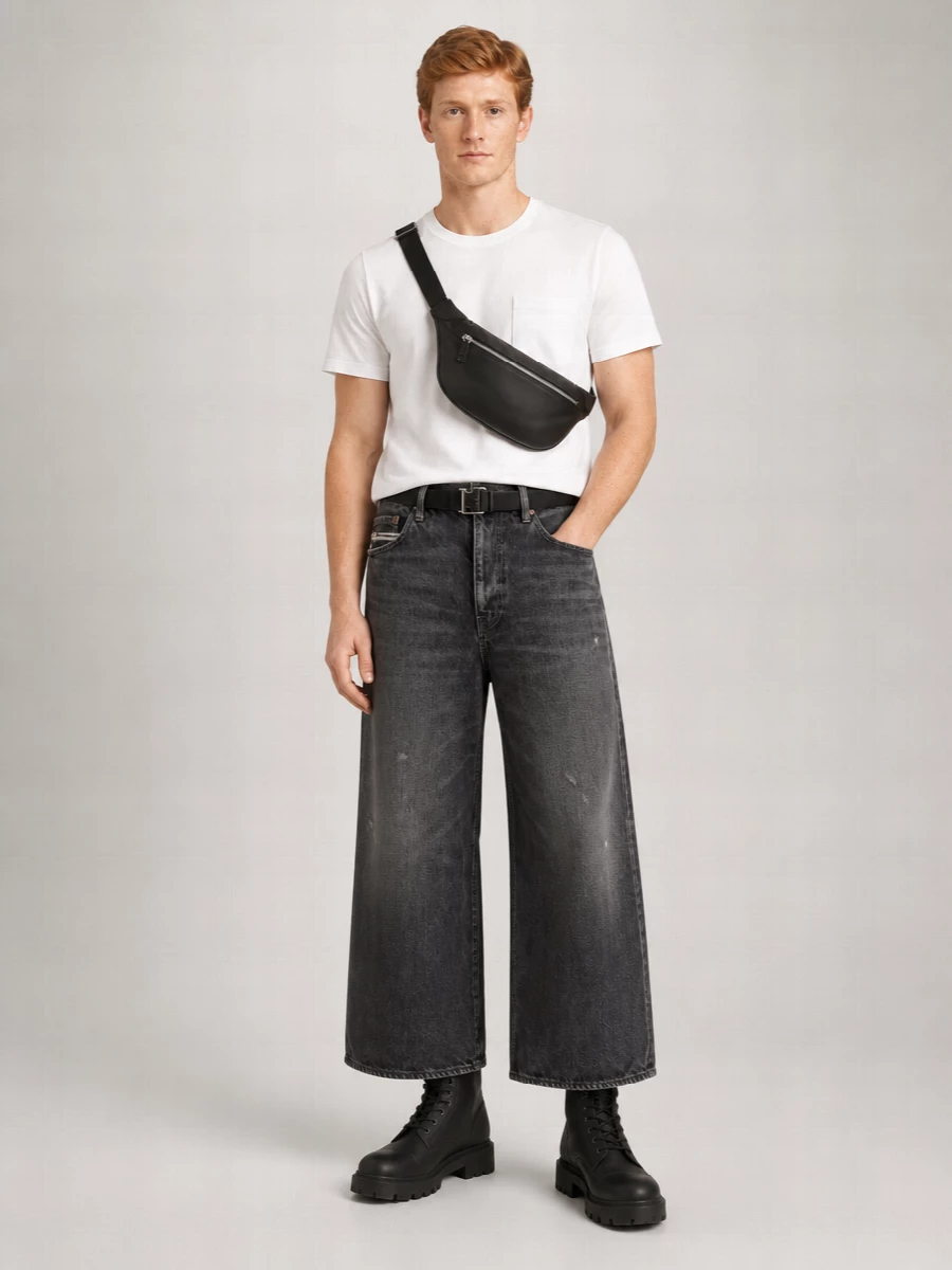 Sacai Denim Wide-Leg Trousers