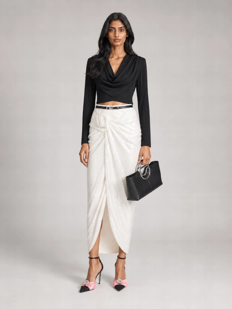 Rotate Draped Blouse