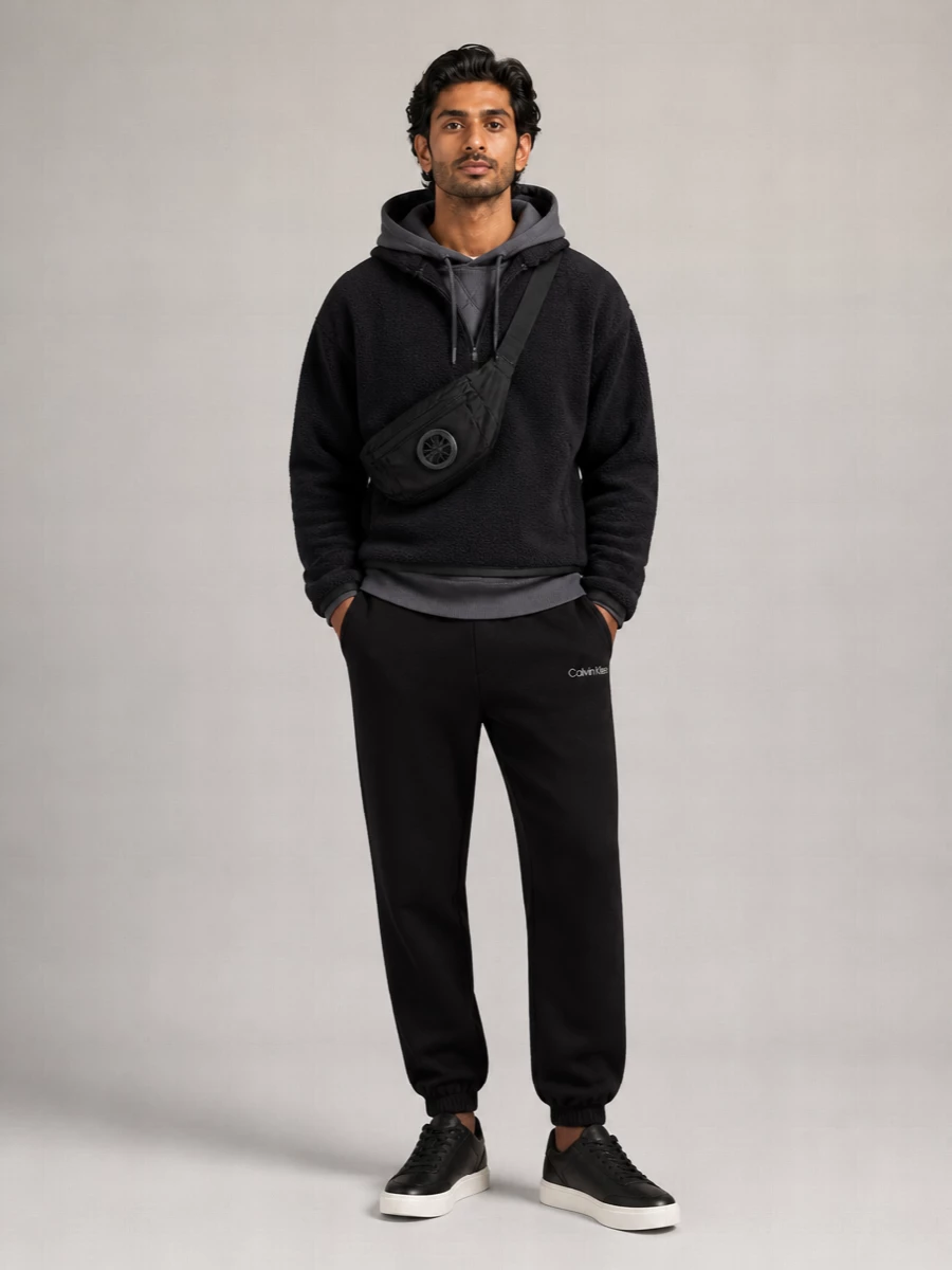 Calvin Klein Relaxed-Fit Hooded Fleece Jacket