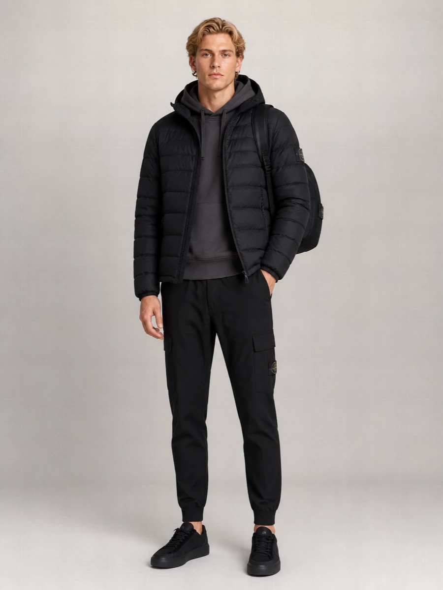 Stone Island Down Hooded Puffer Jacket