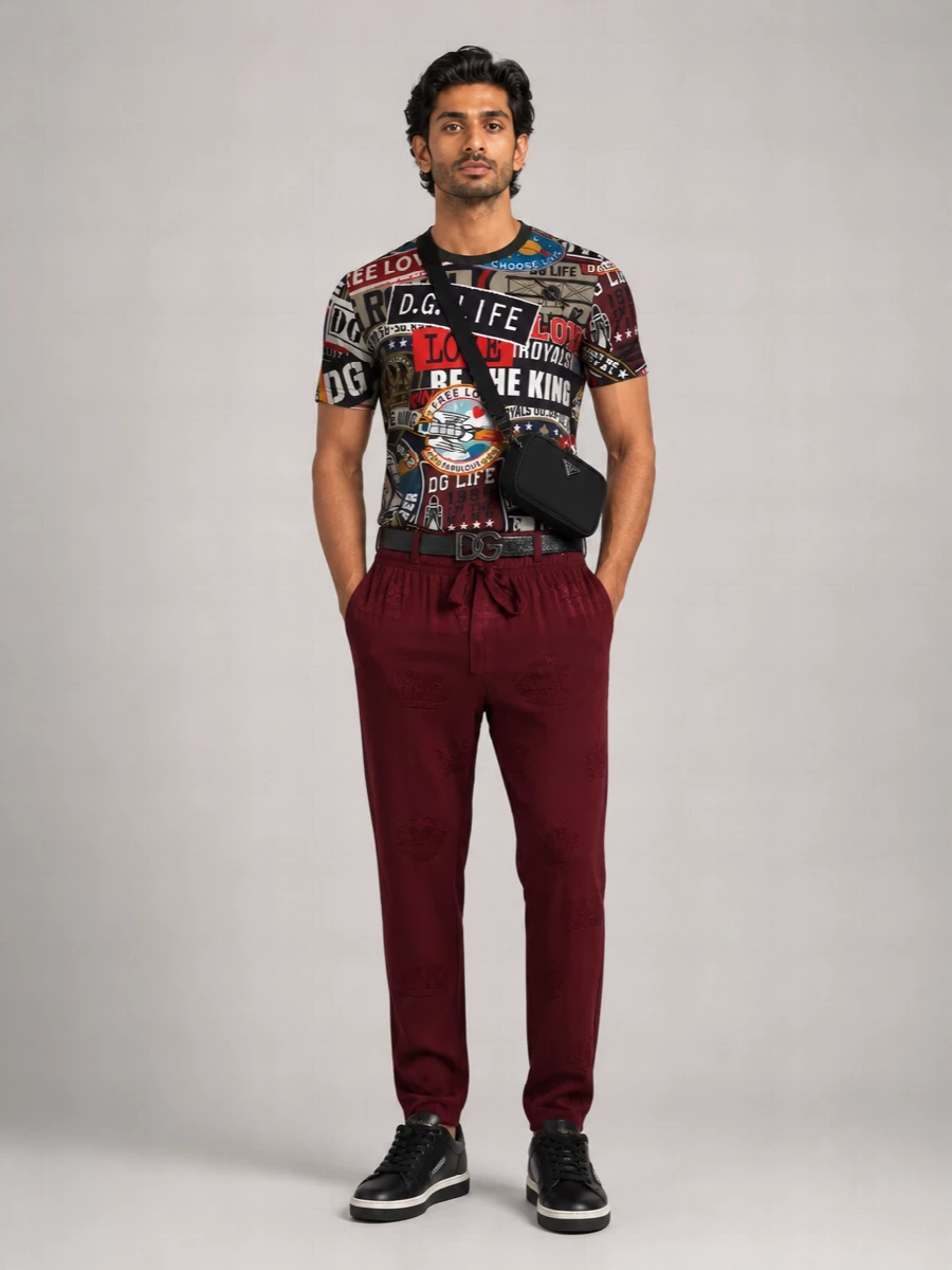 Dolce&Gabbana Cotton Graphic Print Crew Neck T-Shirt