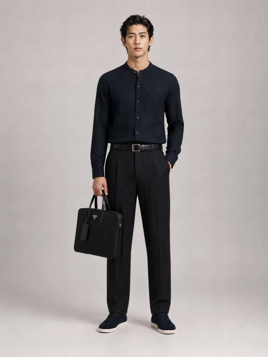 Giorgio Armani Striped Viscose Wide-Leg Trousers