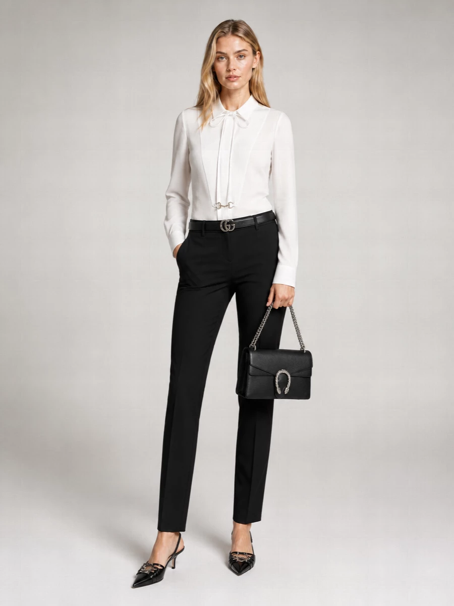 Gucci Wool Regular-Fit Tailored Trousers