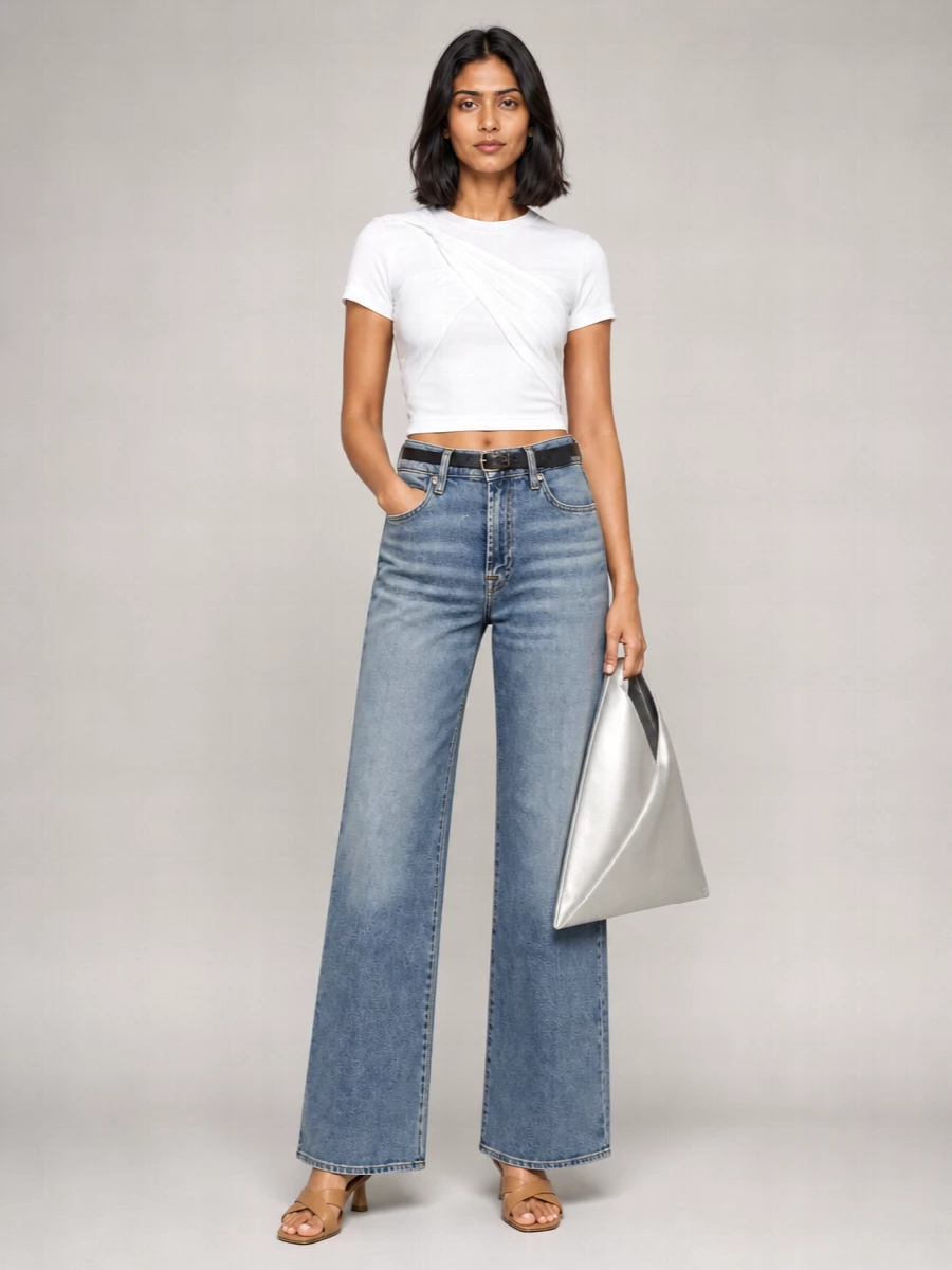 7 For All Mankind Denim High-Rise Flared Jeans