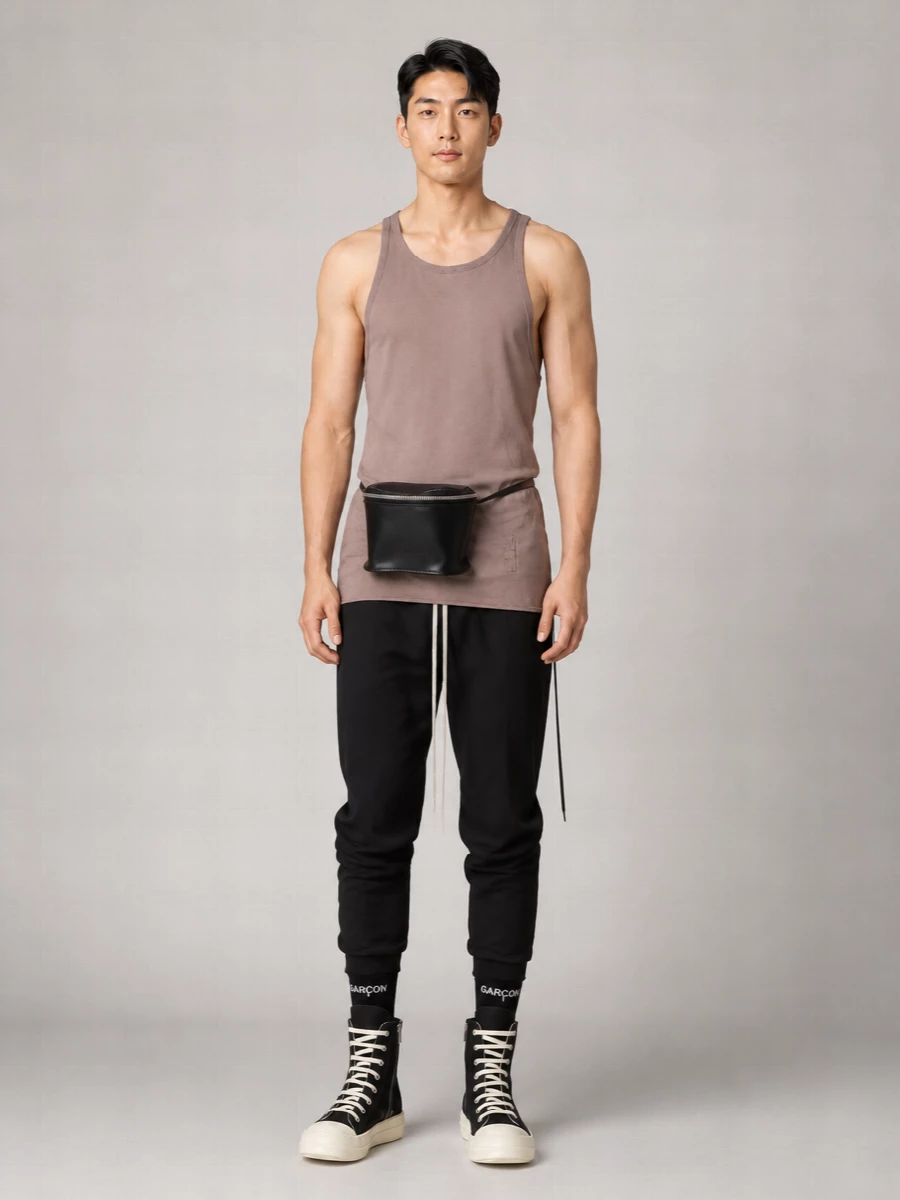 Rick Owens Drkshdw Denim High-Top Sneakers