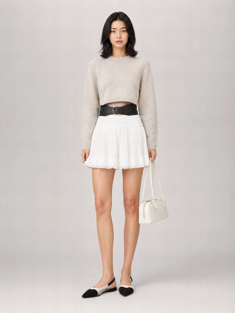 Alaïa short a-line skirt