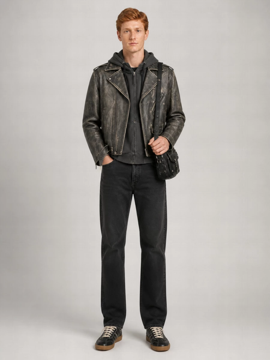 Maison Margiela Leather Coat
