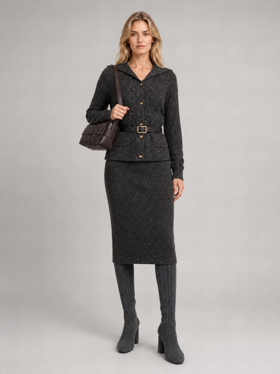 Bottega Veneta Ribbed Wool V-Neck Cardigan