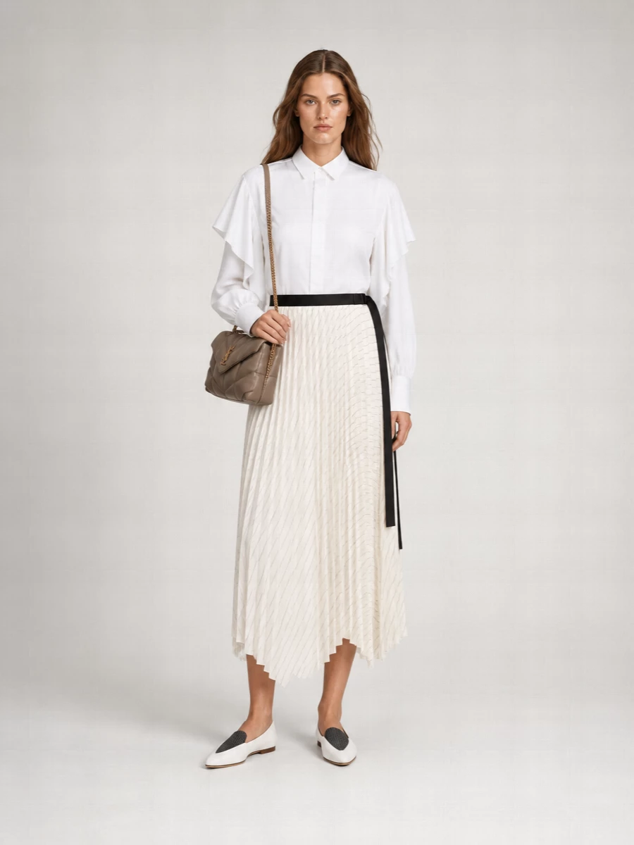 Sacai Satin Chiffon Shirt