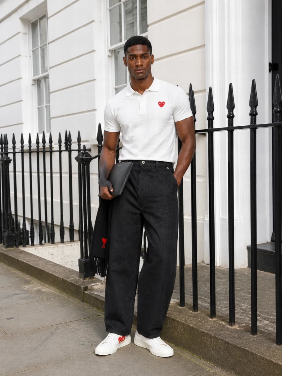 Comme des garcons play polo wide black trousers