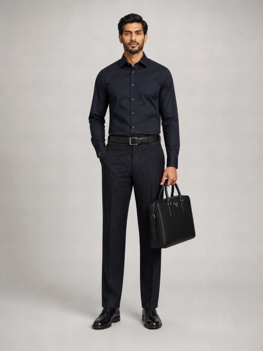 Moncler Wool Straight-Leg Trousers
