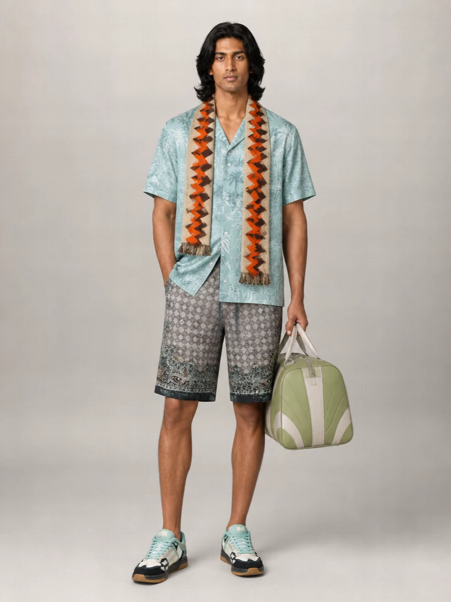 Amiri Silk Printed Bowling Shirt