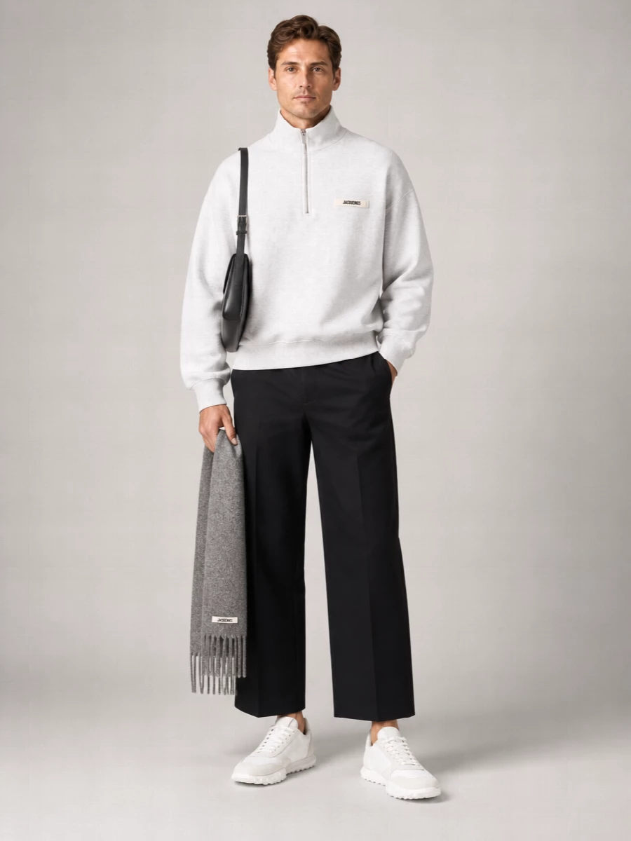 Jil Sander Two Tone Suede Low Top Sneakers