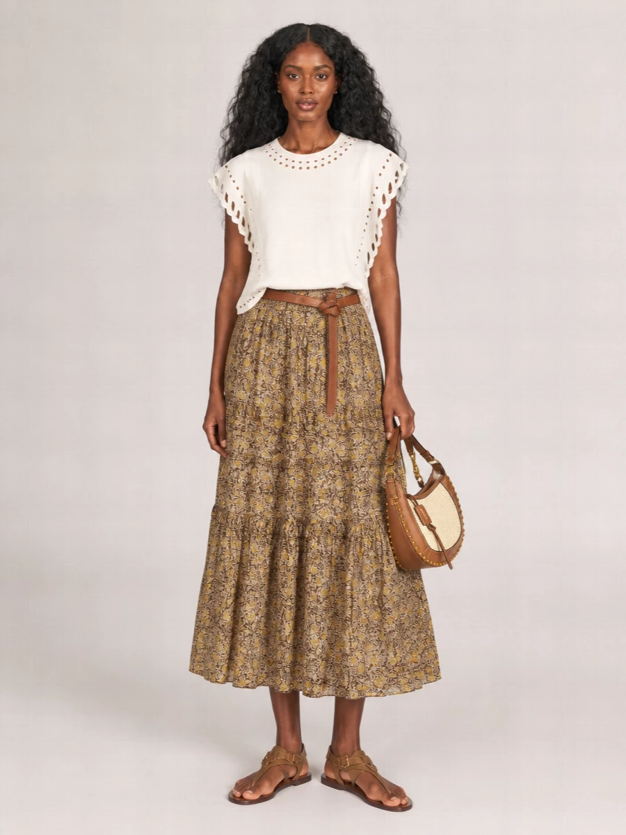Isabel Marant Etoile Floral-Print Cotton Maxi Skirt