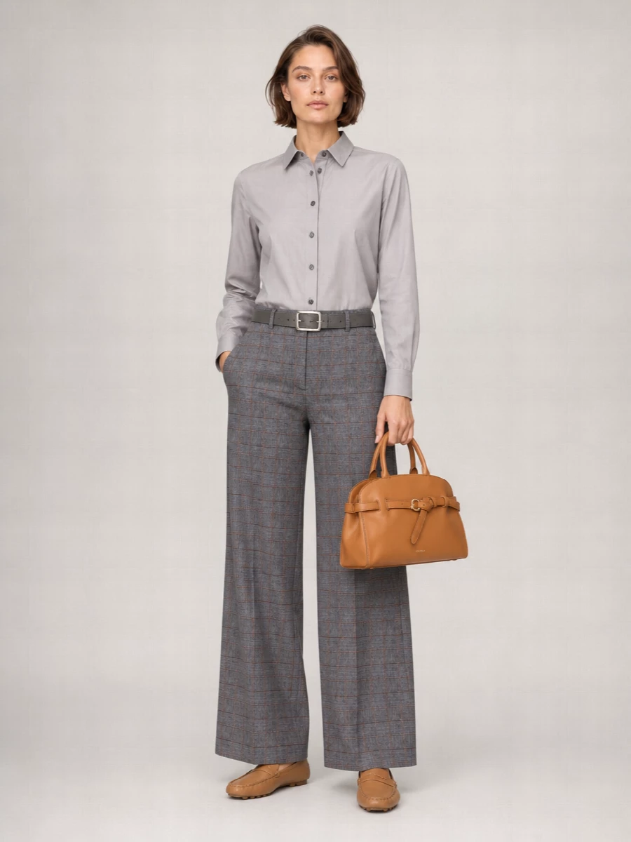 Circolo 1901 Checked Wide-Leg Trousers