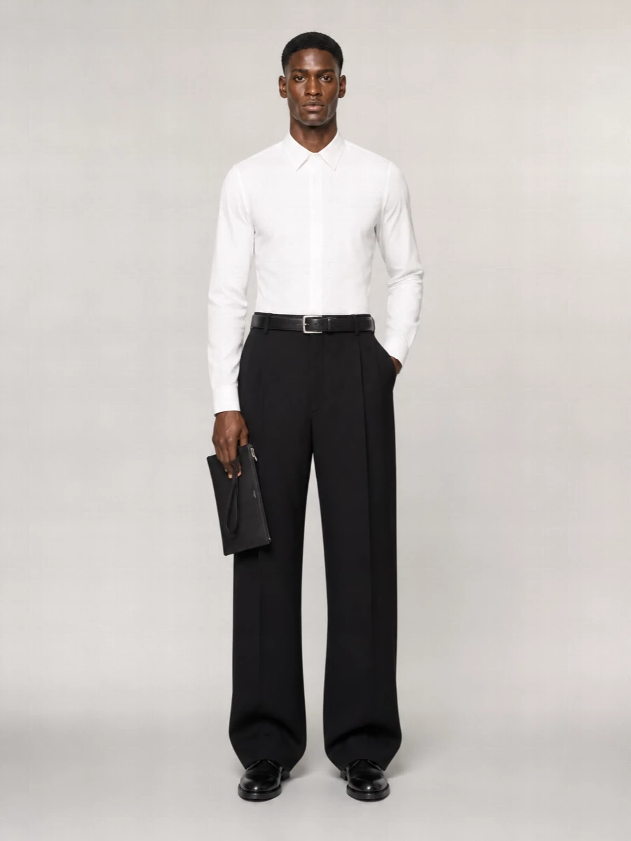 Saint Laurent Streamlined Army Derby In Smooth Leather