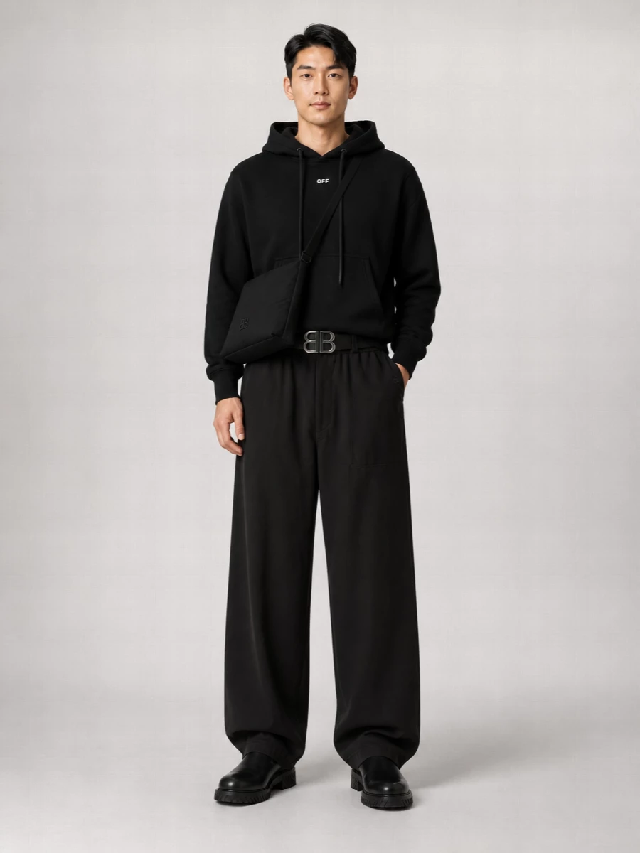 Off-White Oversized Cotton Logo-Print Hoodie