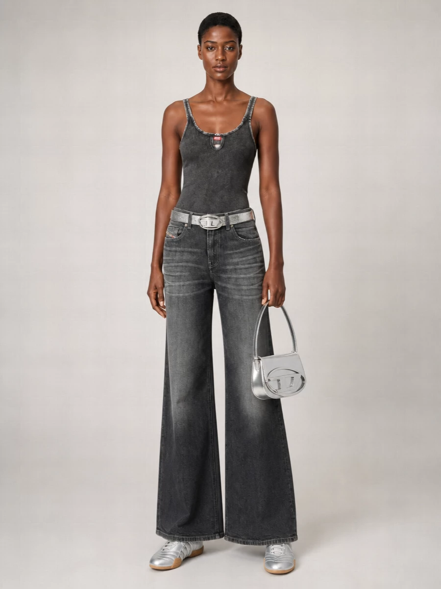 Diesel Denim High-Rise Flared Jeans