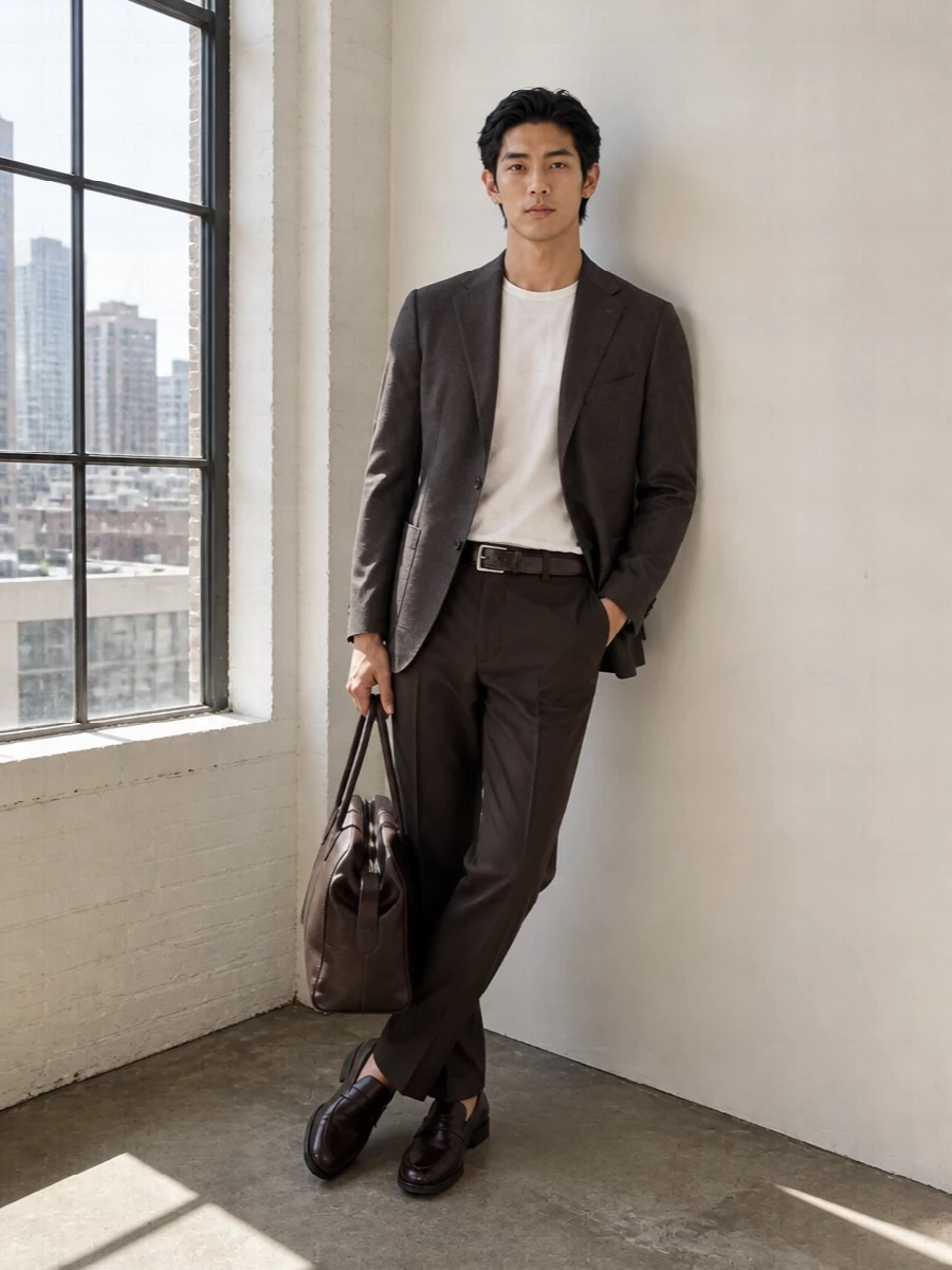 Tagliatore blazer pt torino brown trouser outfit