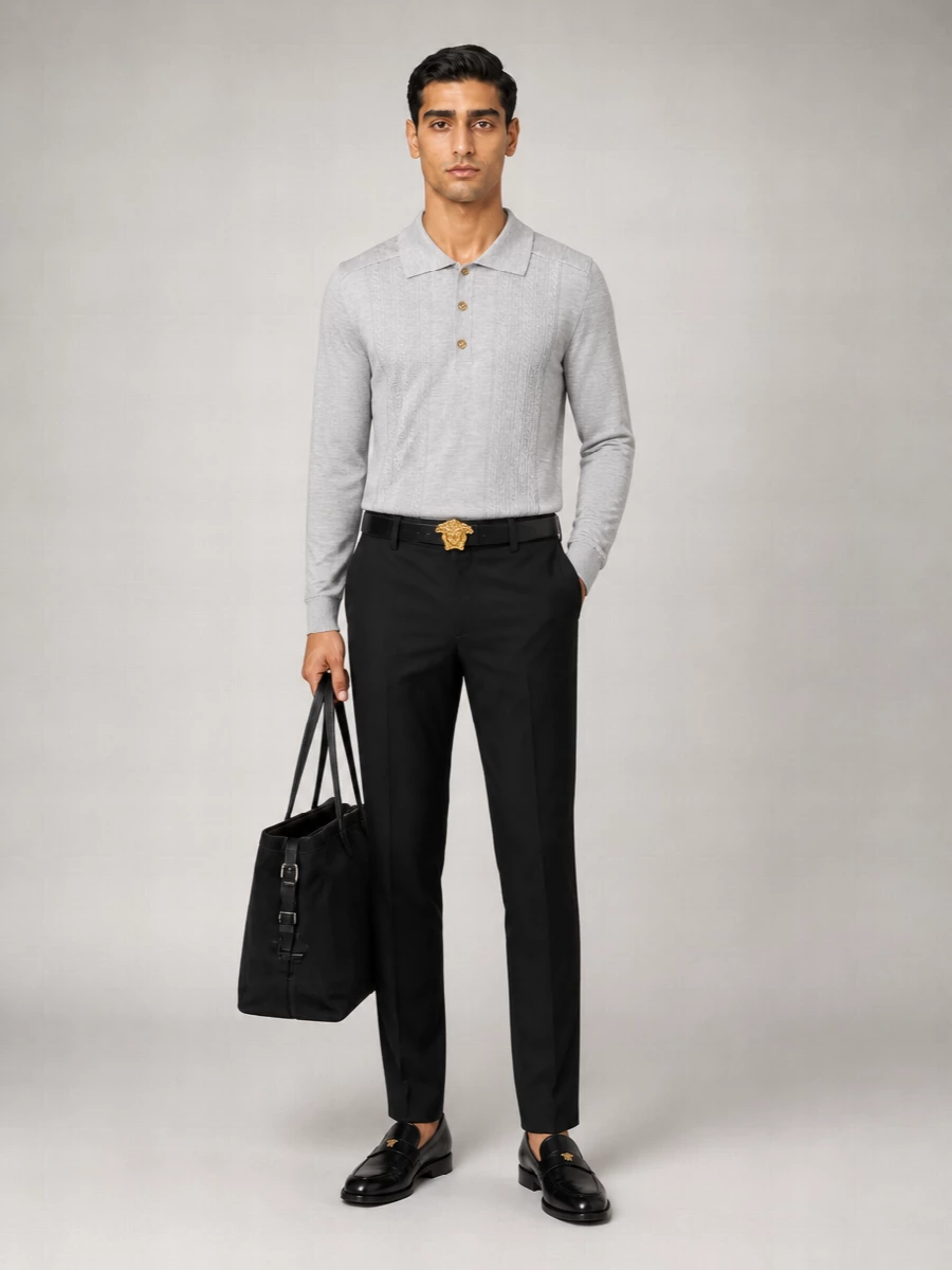 Versace Silk Polo Shirt