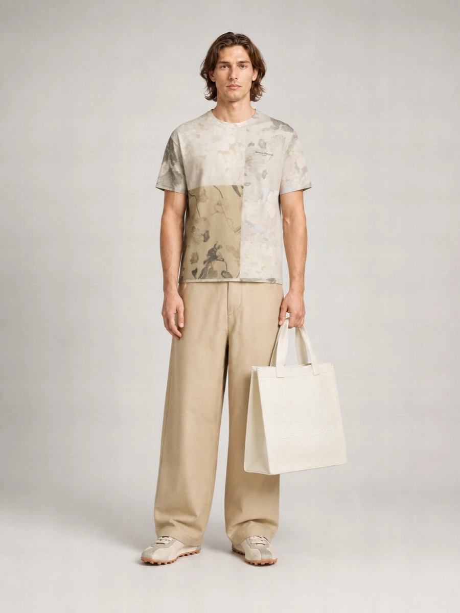 Maison Margiela Floral-Print Cotton Crewneck T-Shirt