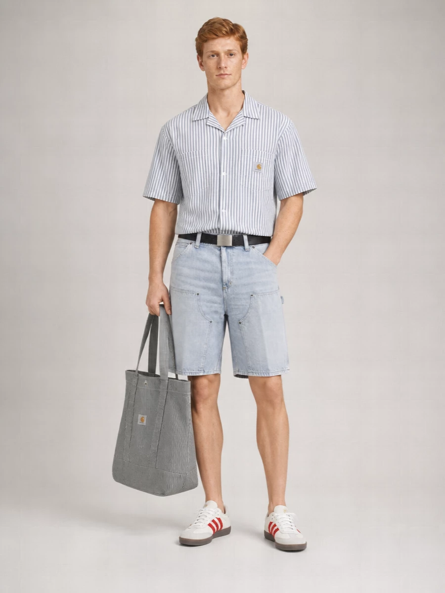 Carhartt Wip Striped Short-Sleeve Bowling Shirt
