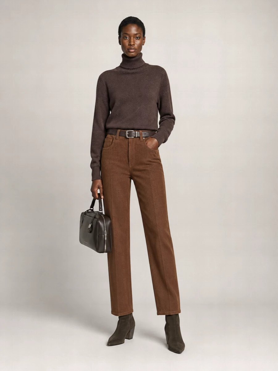 Brunello Cucinelli High-Rise Wide-Leg Denim Jeans