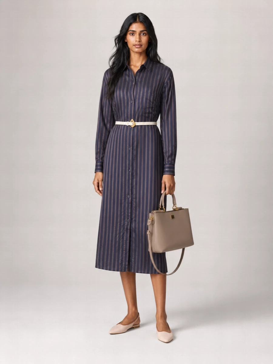 Dries Van Noten Cupro Midi Dress