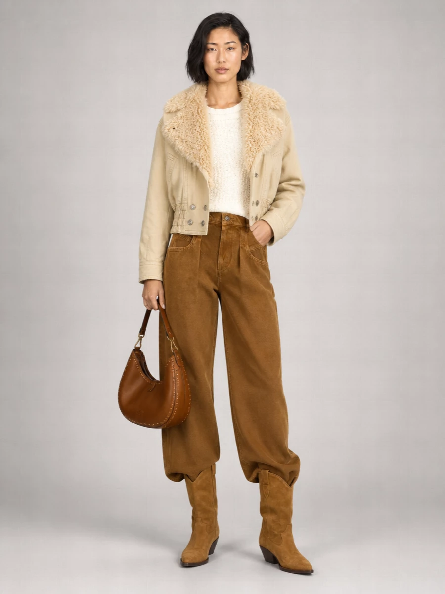 Isabel Marant Denim Double-Breasted Coat