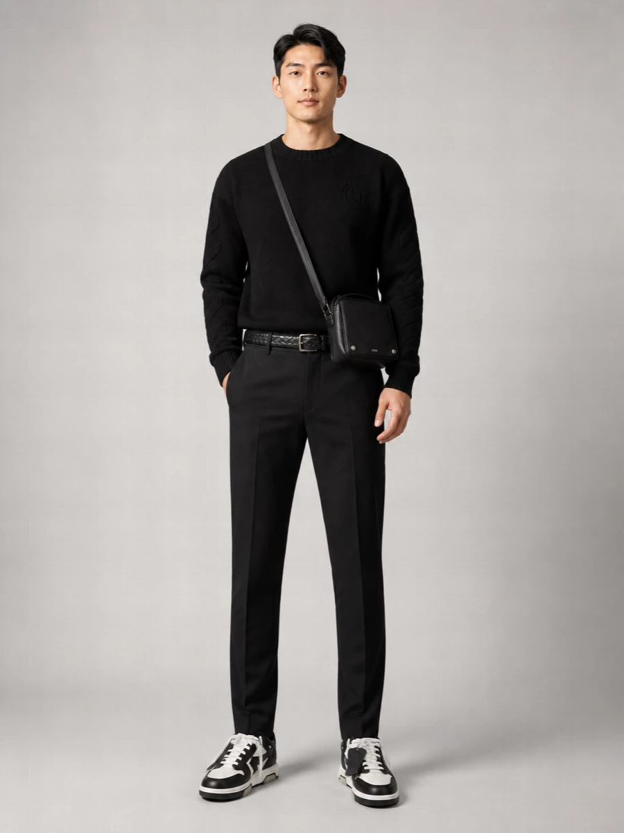 Off-White Ribbed Oversized Sweater