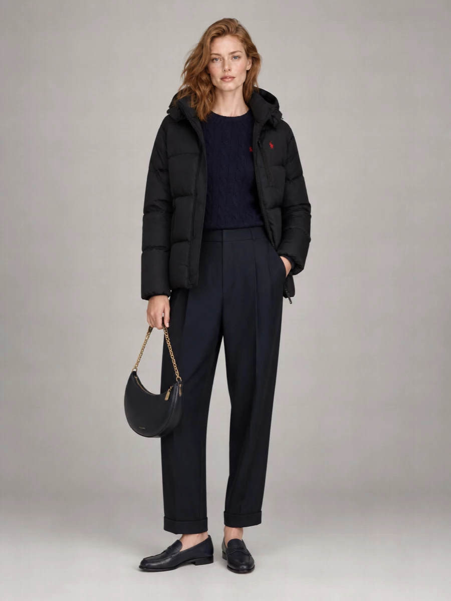 Polo Ralph Lauren Nylon Quilted Down Parka Coat