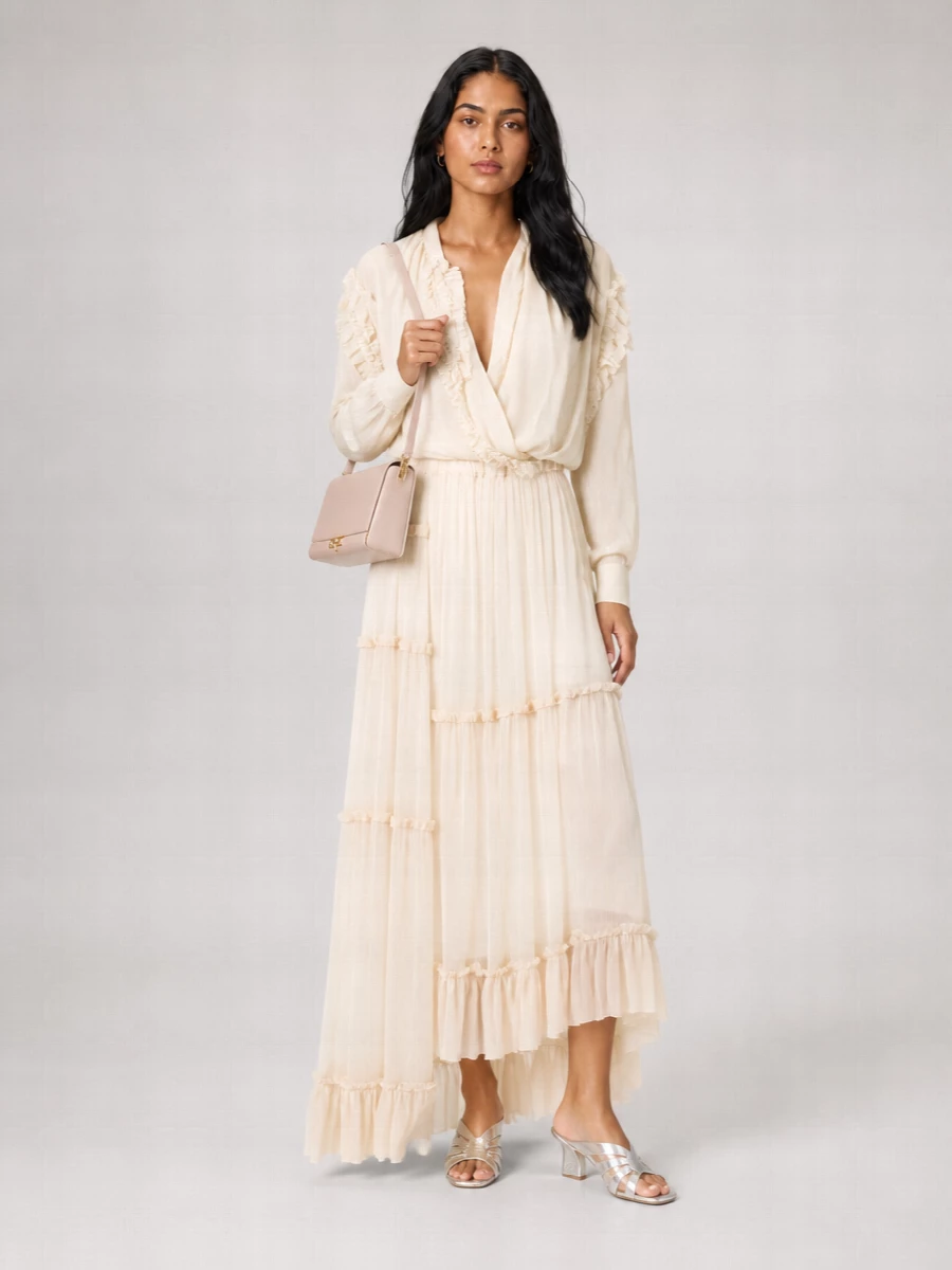 Dries Van Noten Silk Asymmetric Maxi Skirt