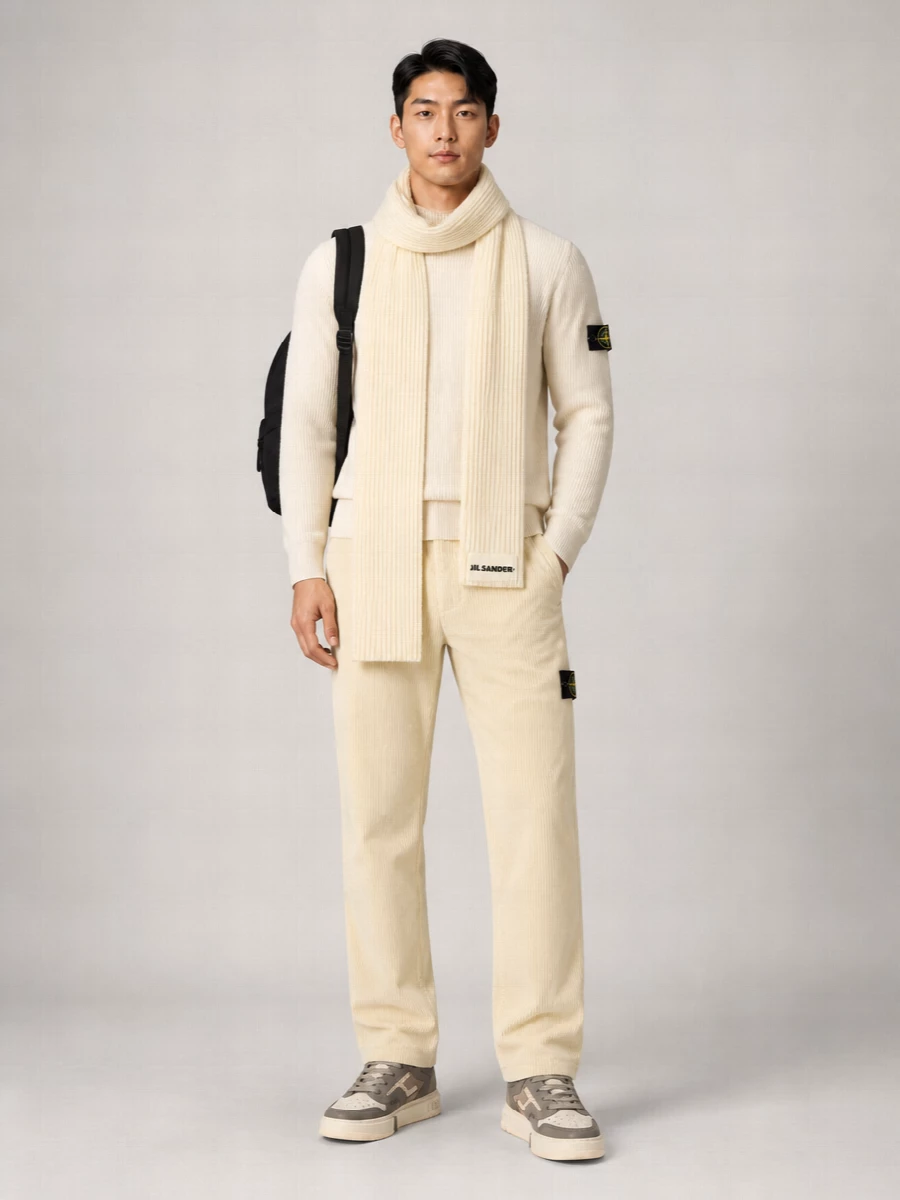 Stone Island Corduroy Straight-Leg Trousers