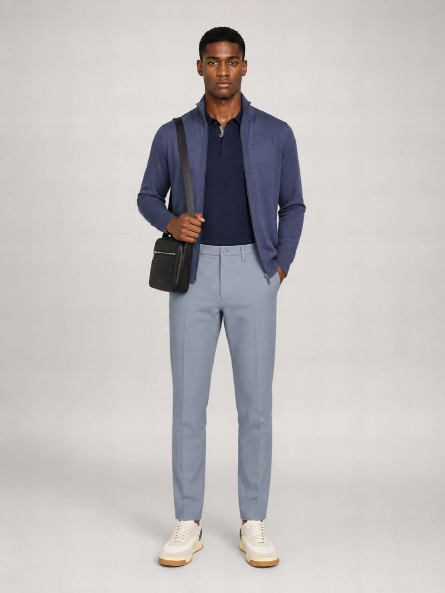 Paul Smith Merino Wool Zip-Up Cardigan