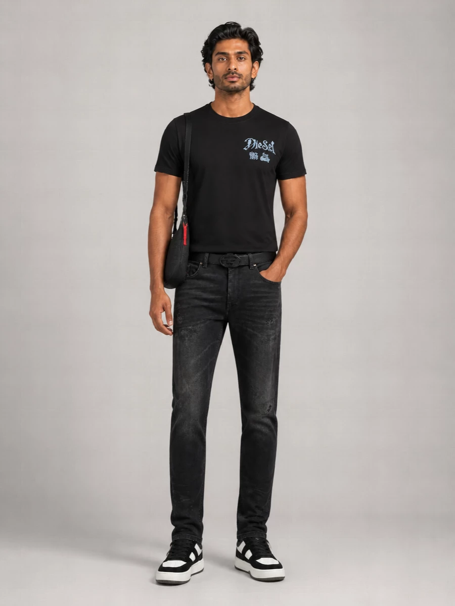 Diesel Logo Print Jersey Knit T-Shirt