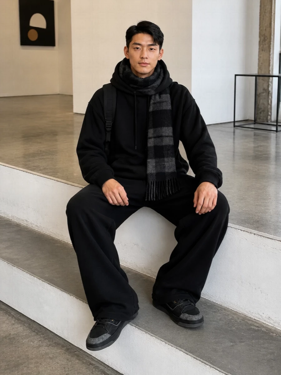 Entire studios black hoodie wide leg outfit