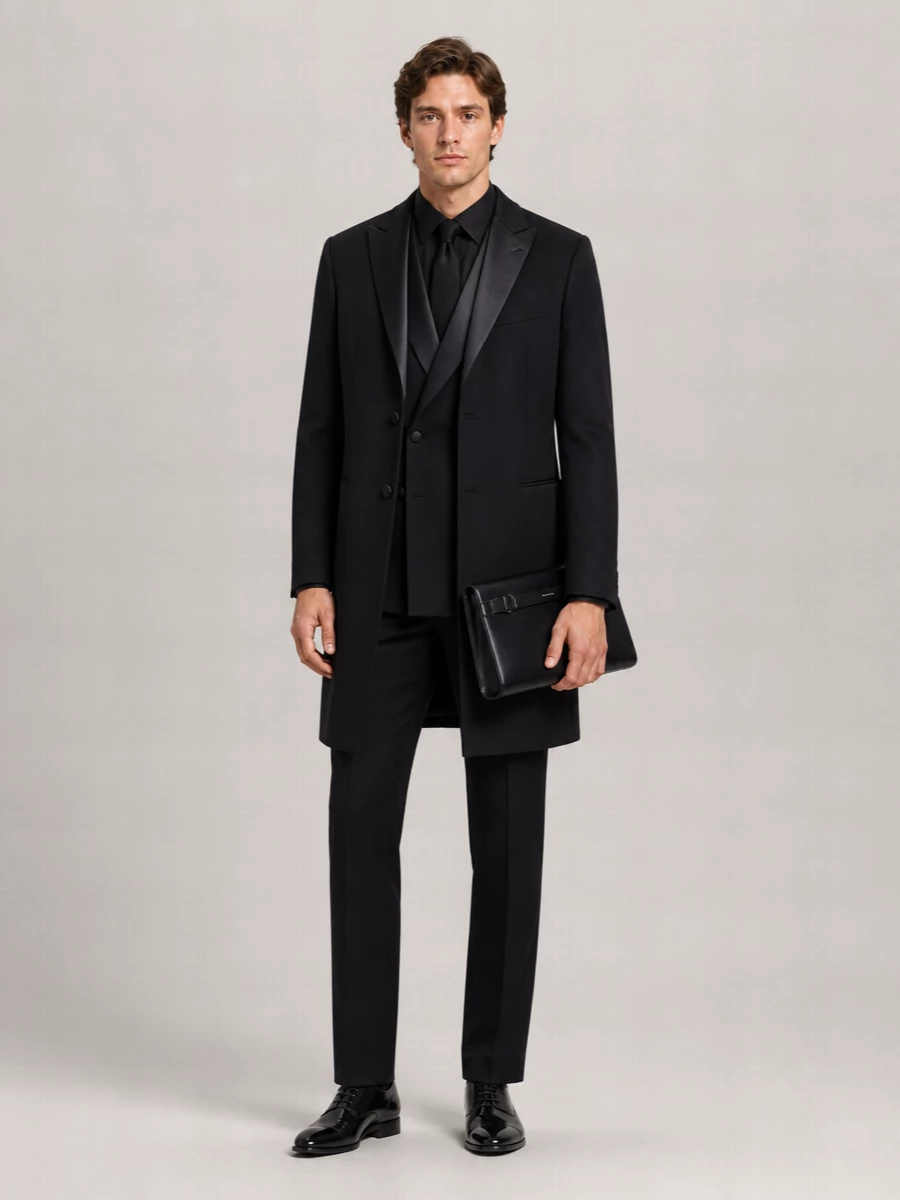 Giorgio Armani Virgin Wool Single Breasted Coat