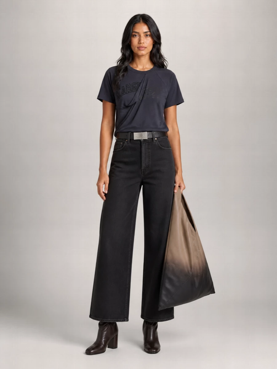 Mm6 Maison Margiela Denim Wide Leg Trousers