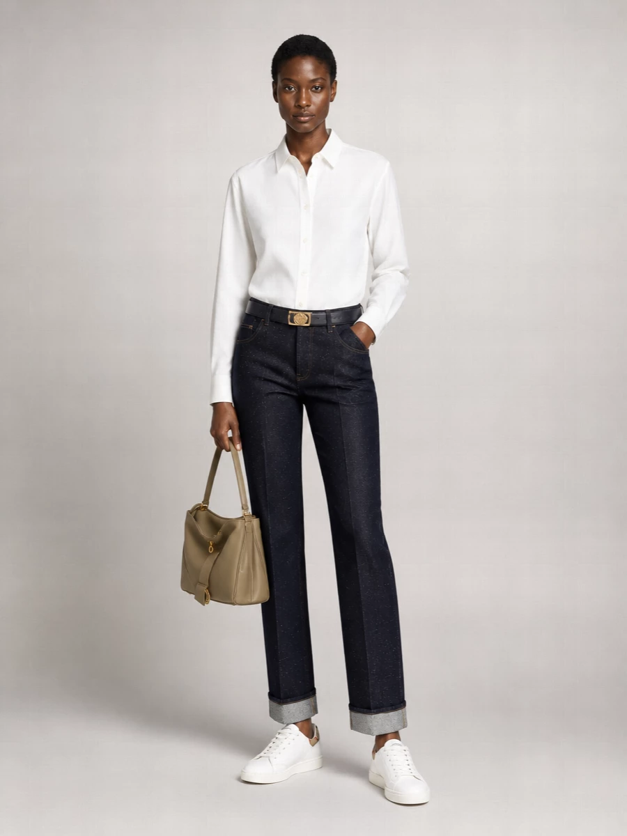 Burberry Denim Mid-Rise Straight-Leg Jeans