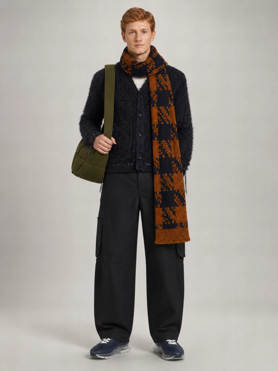 Sacai Furry Knit Cardigan