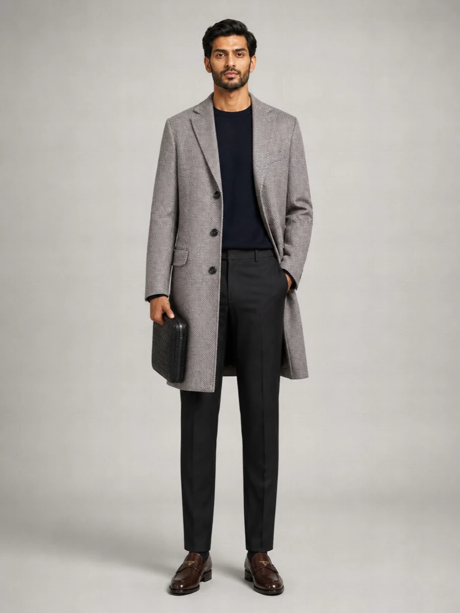 Zegna Cashmere And Wool Long Overcoat