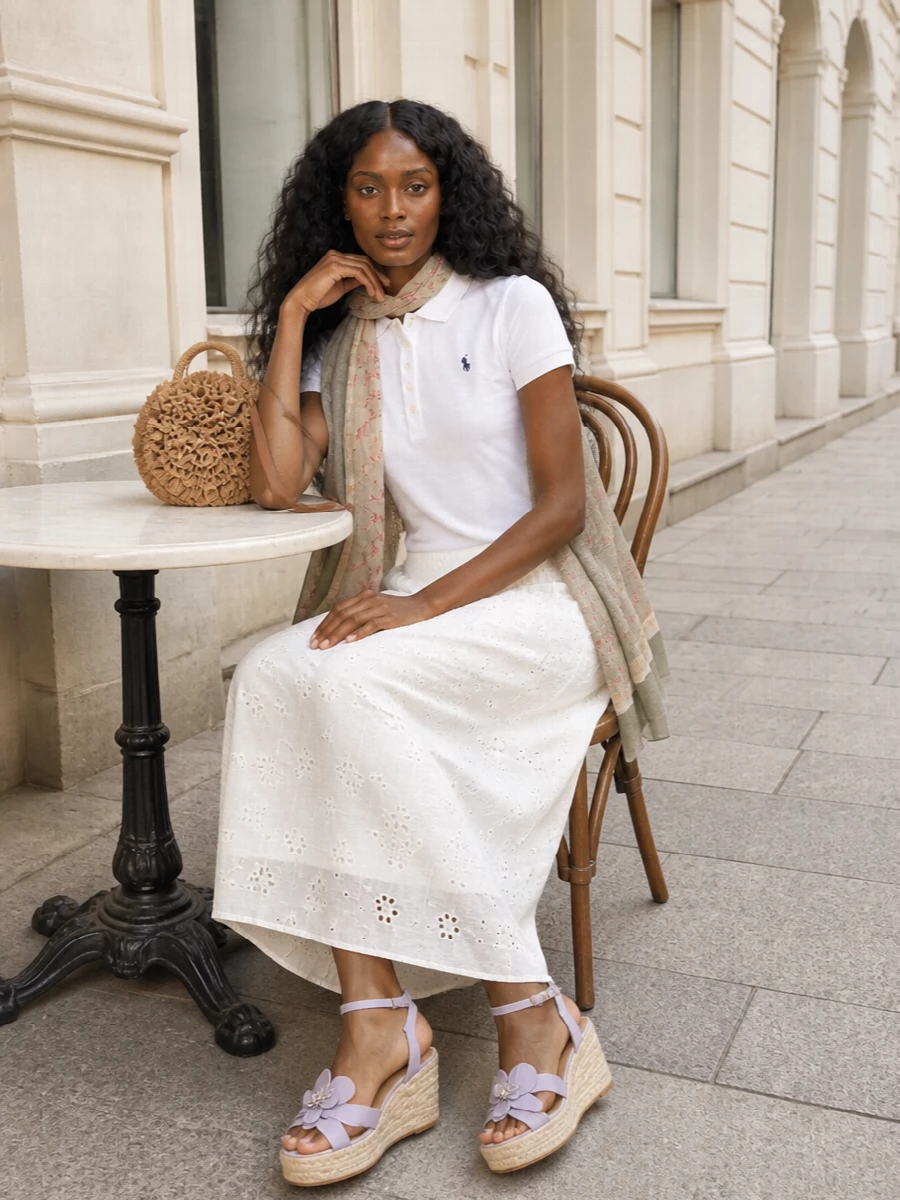 Polo ralph lauren broderie skirt espadrilles