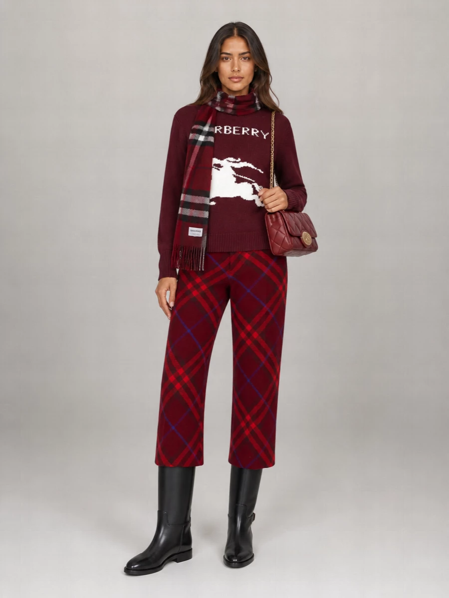 Burberry Cashmere Wool Ribbed Crewneck Jumper
