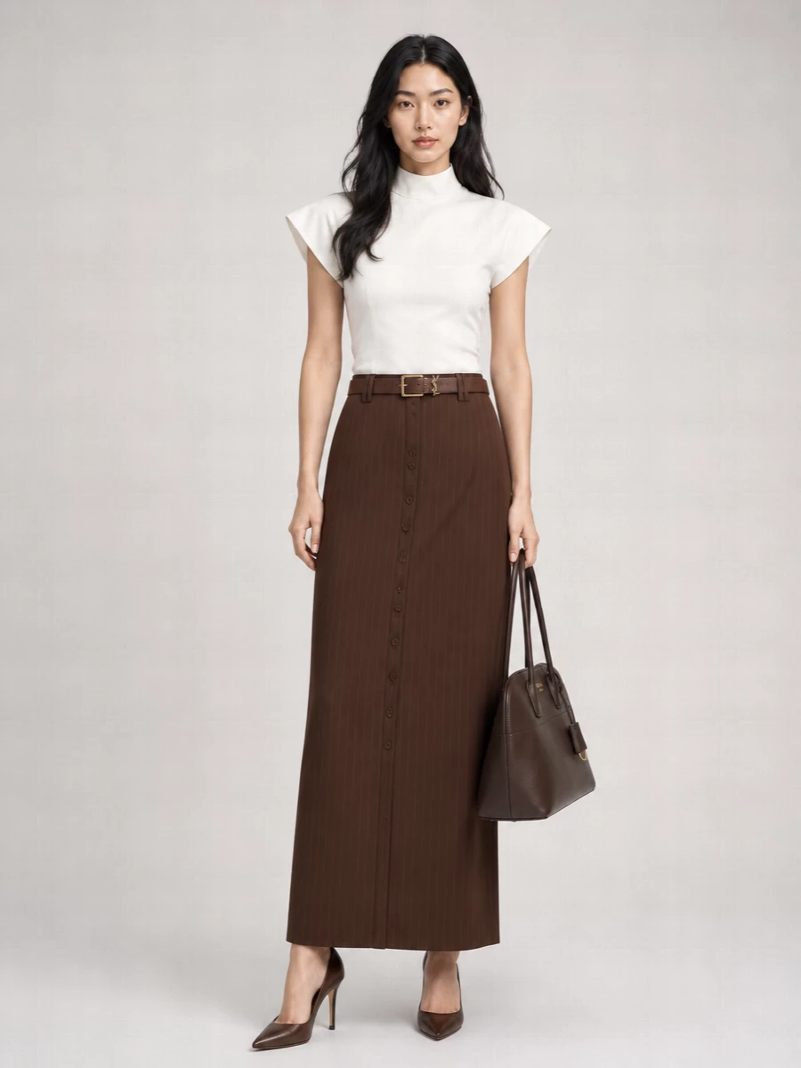 Jean Paul Gaultier High-Waisted Midi Skirt