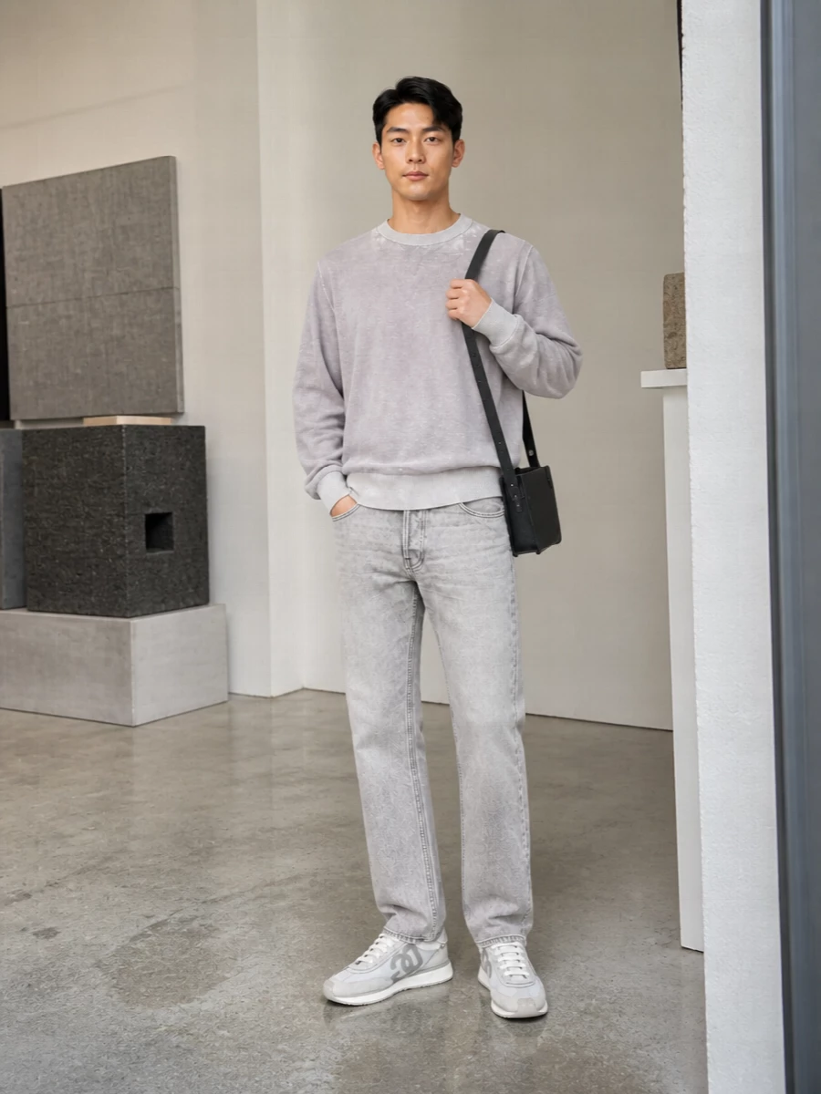 Diesel grey tee haikure jeans dg sneakers