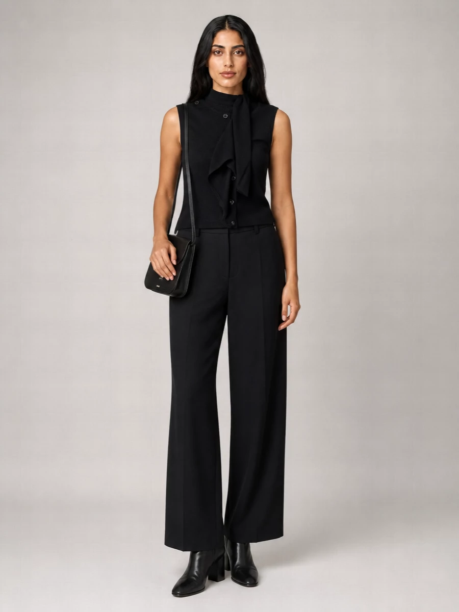 Lemaire Fine-Knit Draped Asymmetric Sleeveless Knitted Top