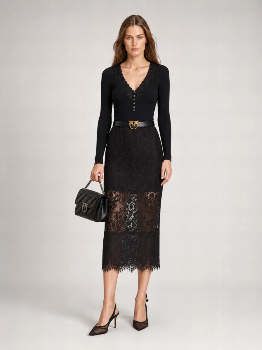 Pinko Midi Fitted Skirt