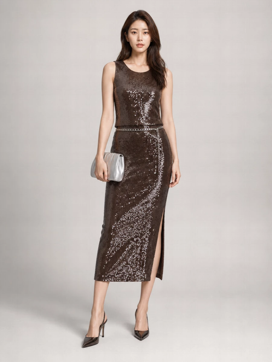 Parosh Knee-Length Fitted Skirt
